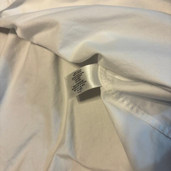 David Donahue Dress Shirt Men’s 16.5 White Trim Fit 100% Cotton Luxury Formal - Picture 3 of 5